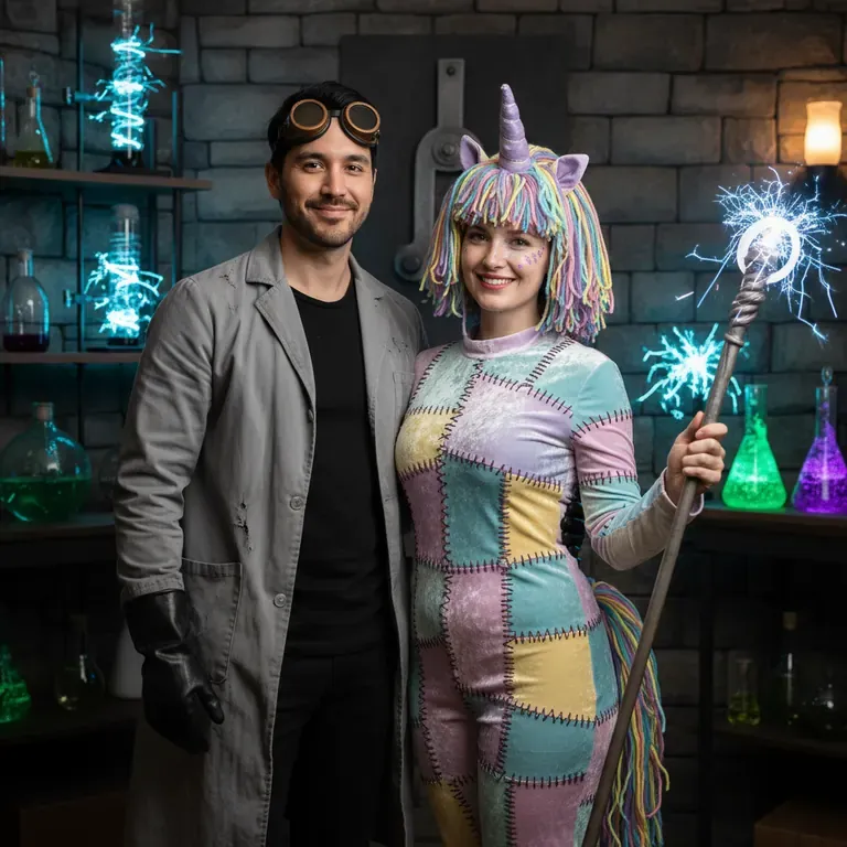 Patchwork Unicorn and Inventor
