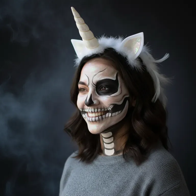 Skeleton Unicorn Makeup